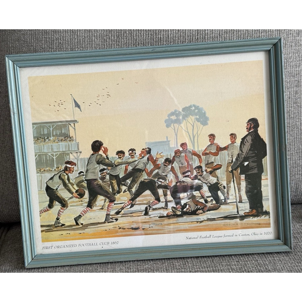 1959‎ National Bohemian Framed 11x14 Print First Organized Football Club 1862